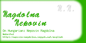 magdolna nepovin business card